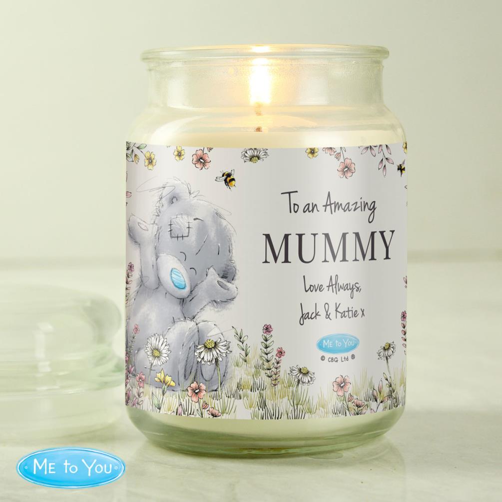 Personalised Me to You Floral Large Scented Jar Candle Extra Image 1